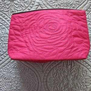 NEW Vibrant Pink Quilted Cosmetic Bag, Lancome